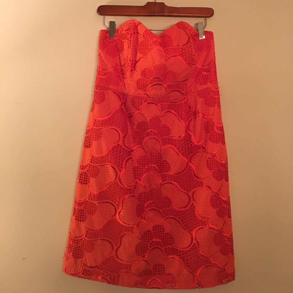 Beautiful Print Strapless Dress